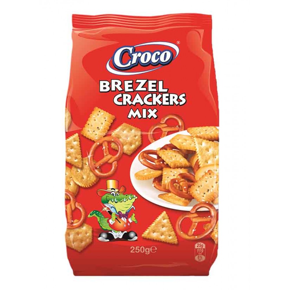 Bolachas Brezel Crackers Mix Croco 250g