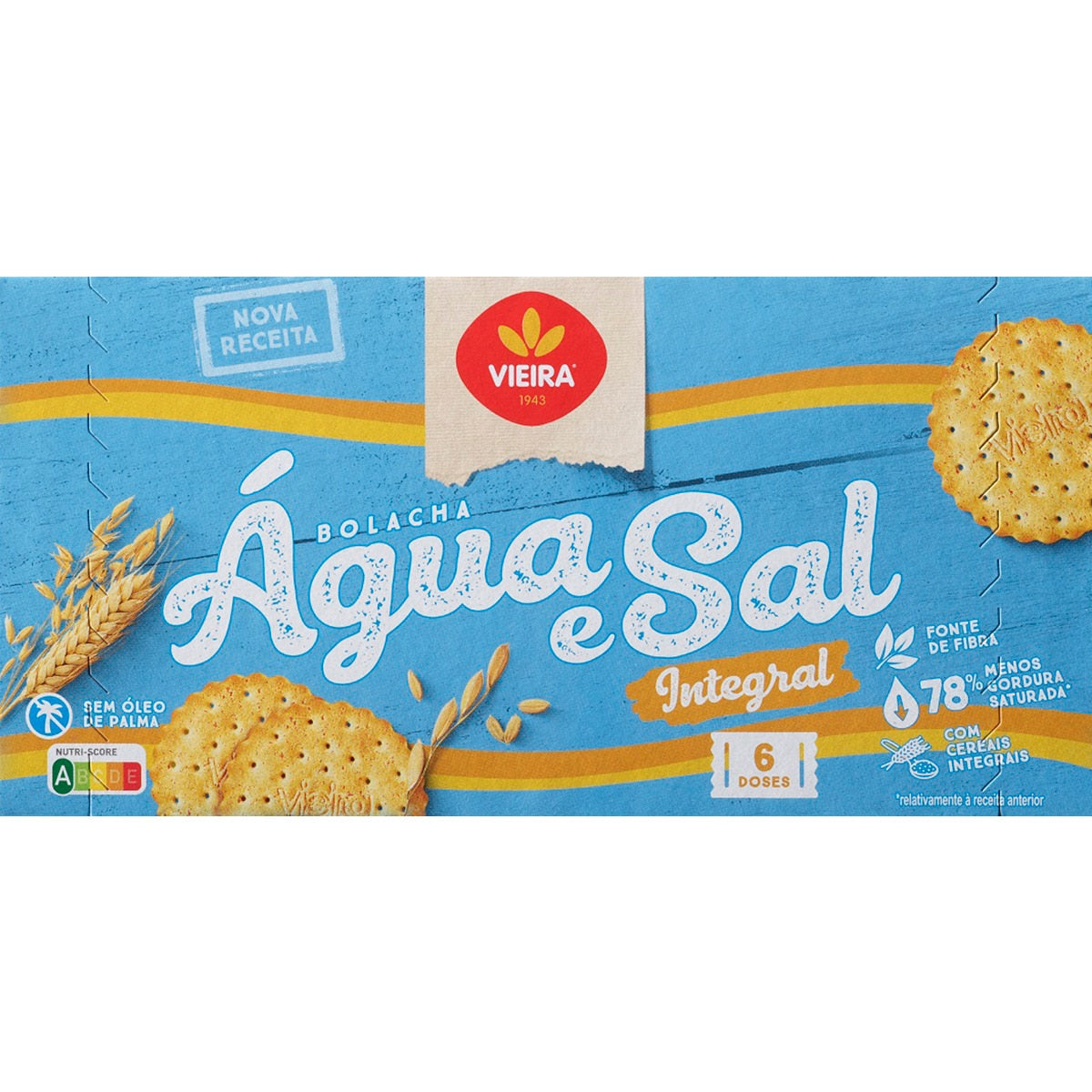 Bolachas maria Water Cracker 6x vieira 102g