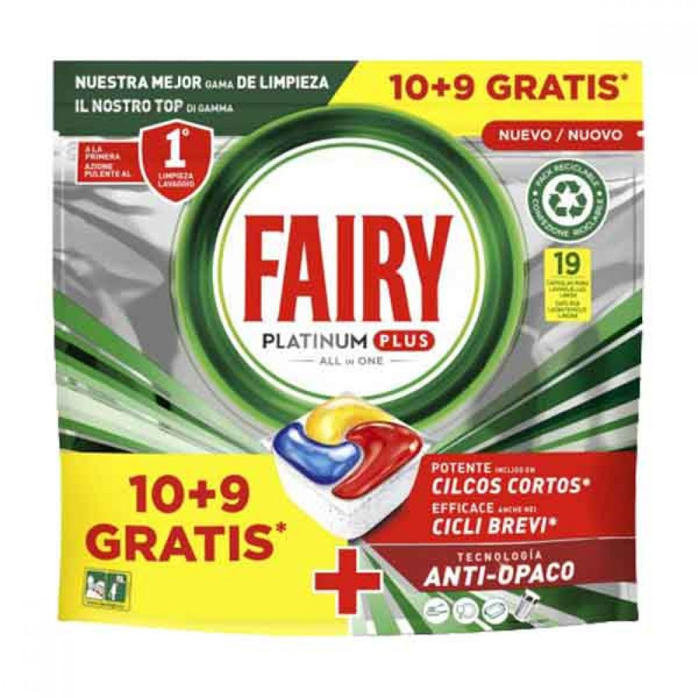 Pastilhas loiça fairy platinum 10+9