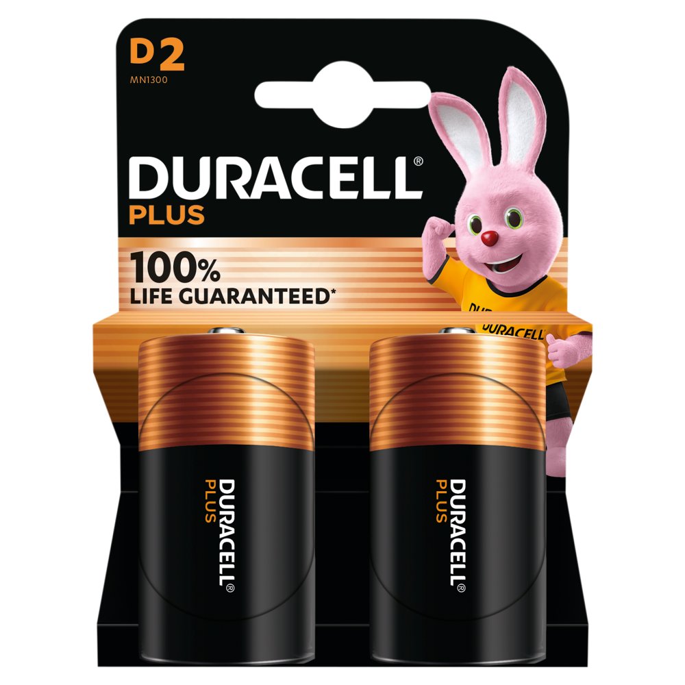 Pilha Duracell Plus D2 2x