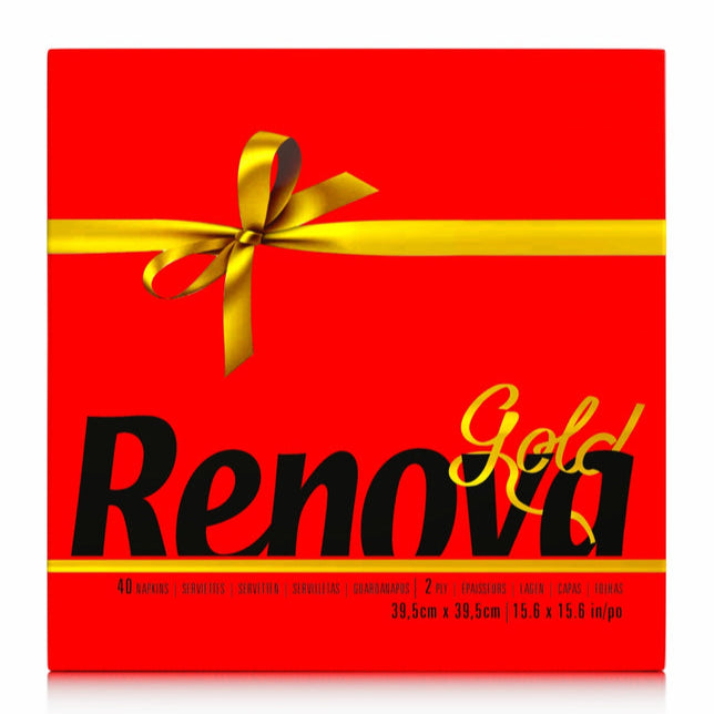 Guardanapos vermelho renova gold 40uni.