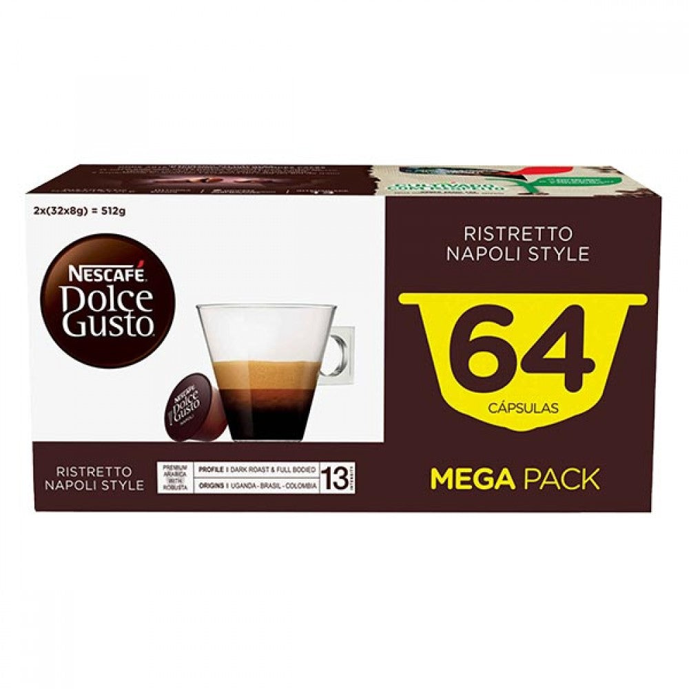 Capsulas Nescafe Dolce Gusto Napolli Style 64x