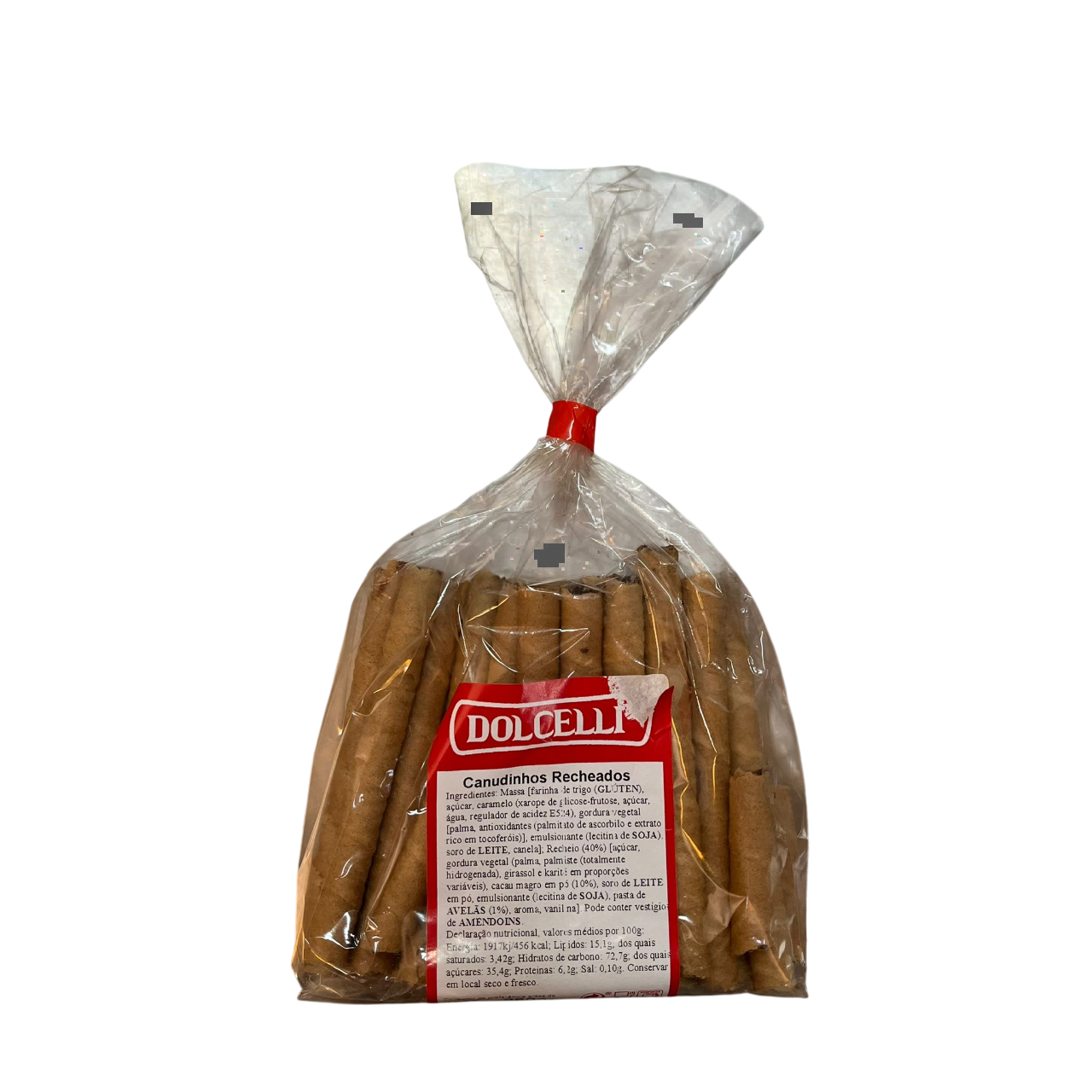 Bolachas canudinhos recheados dolcelli 280g