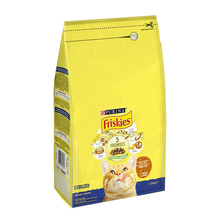 Comida gato friskies esterelizada 1.5kg