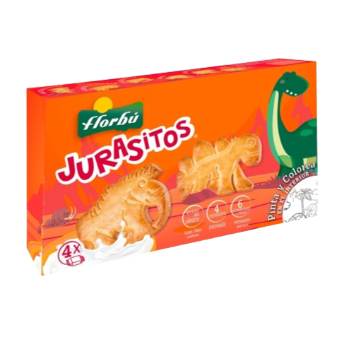 Bolachas cereais Jurasitos dinossauros 4x florbu 130g