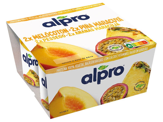 Iogurte Alpro Pessego, Ananas e Maracuja