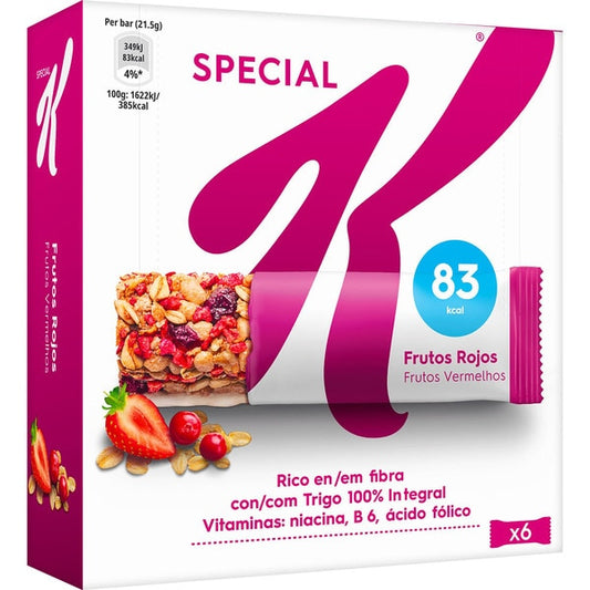 Barritas cereais com frutos Vermelhor 6x Special K150g