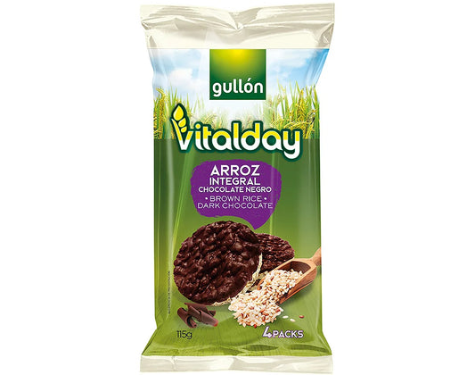 Bolacha de Arroz Integral c/chocolate Negro 4x2 Gullon 105g