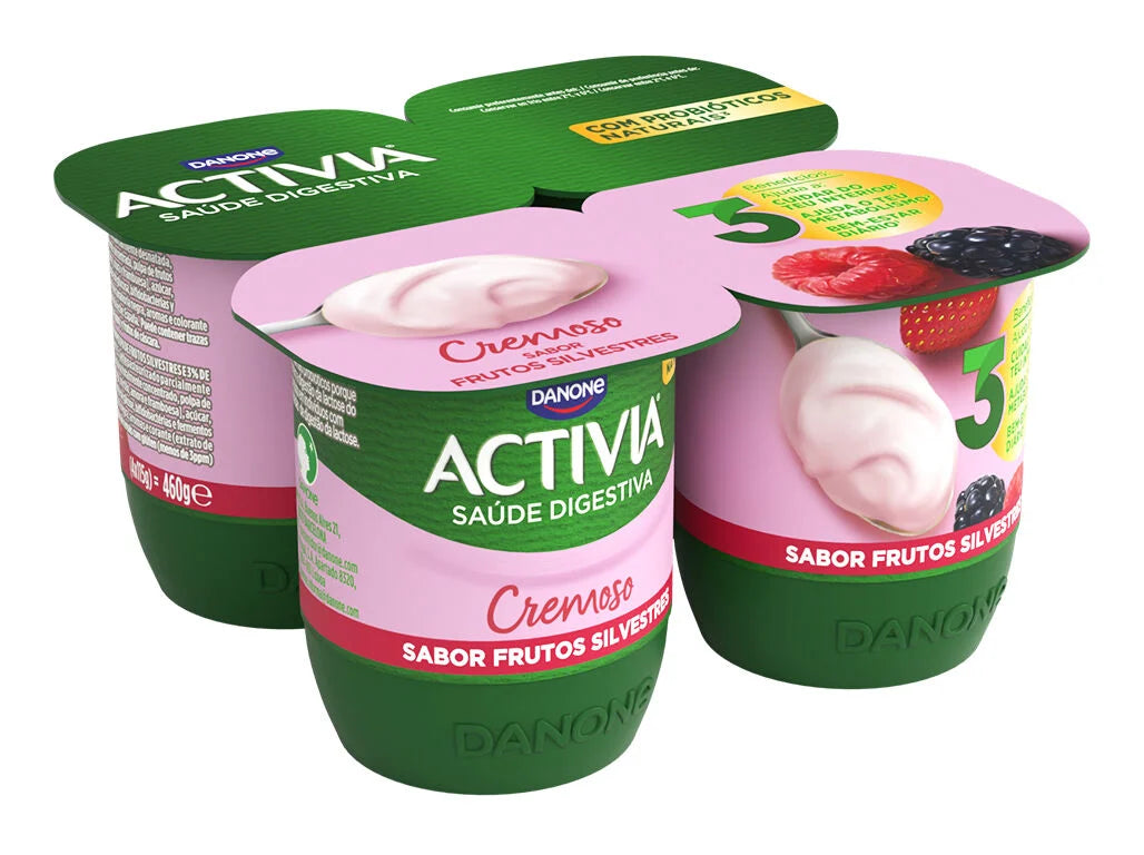 Iogurte Cremoso Frutos silvestres Activia 4x