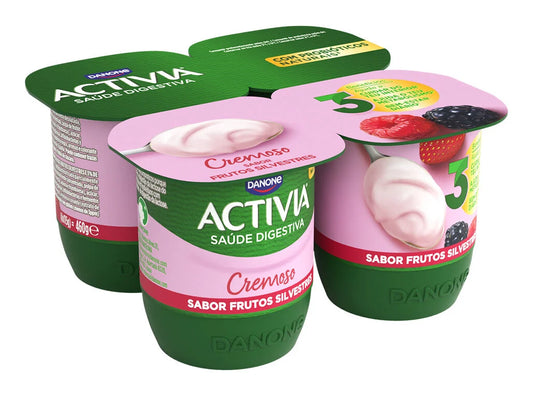 Iogurte Cremoso Frutos silvestres Activia 4x