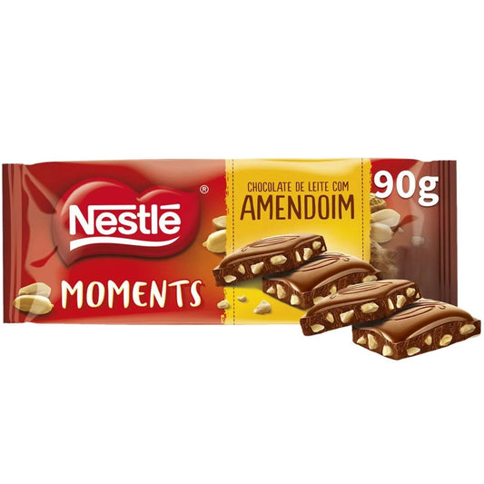 Chocolate de Leite com Amendoim Nestle Moments 90g