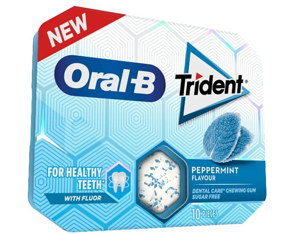 Chicletes Menta s/açucar Trident 10x