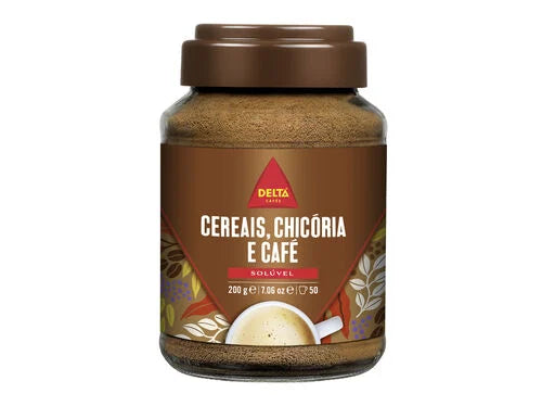 Café soluvel Cereais Chicória + Café Delta 200g