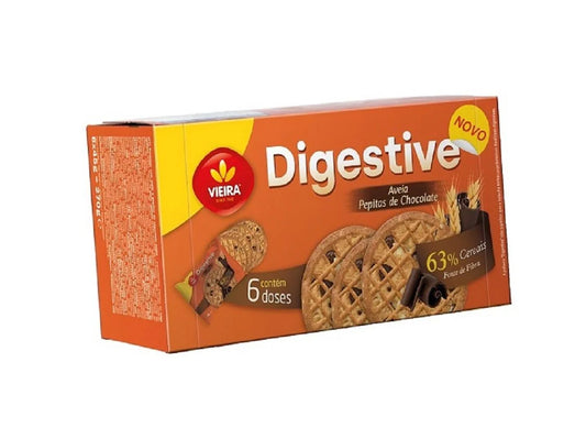 Bolachas digestiva Aveia e pepitas de chocolate 6x vieira 174g