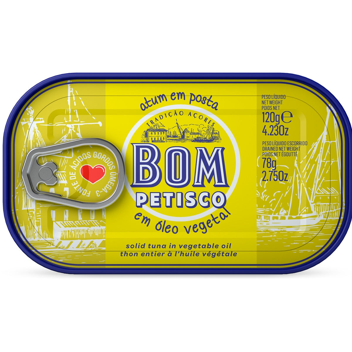Atum bom petisco oleo vegetal 120g