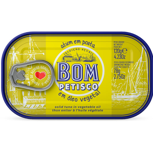 Atum bom petisco oleo vegetal 120g