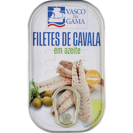 Filetes de cavala em azeite vasco da gama 120g