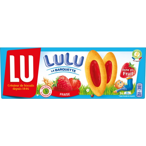 Bolachas 3x Barquetas Morango Lulu 120g