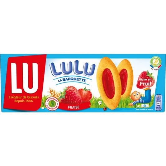 Bolachas 3x Barquetas Morango Lulu 120g