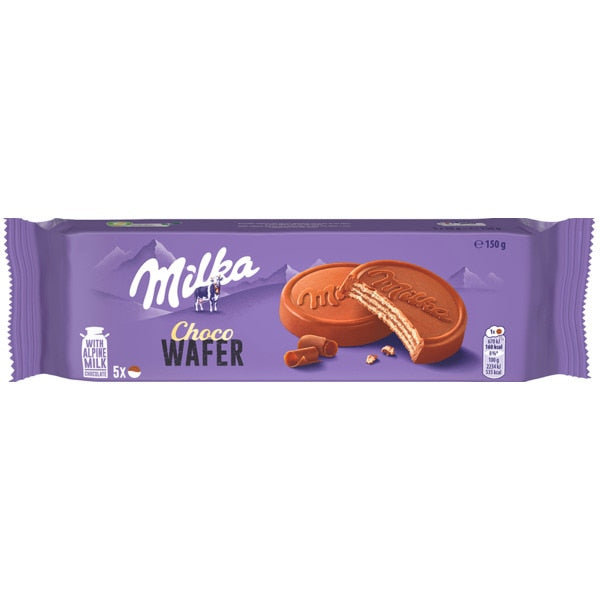 Bolachas Choco Wafer 5x milka 150g
