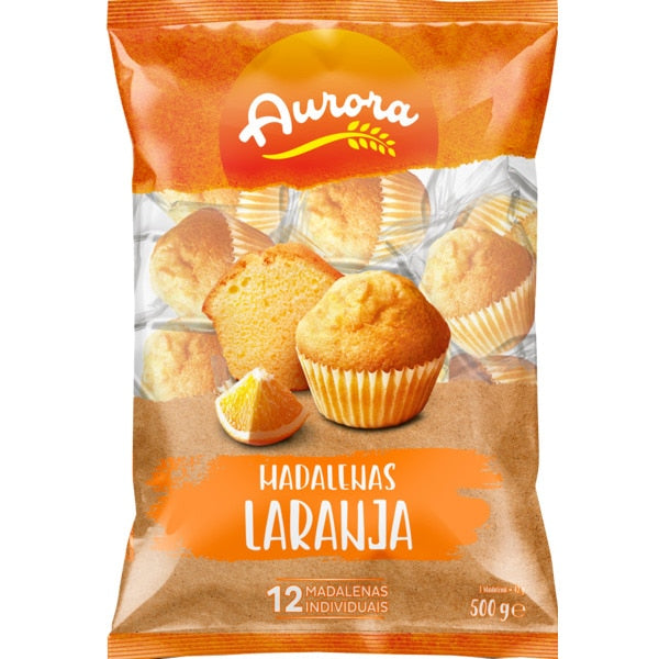 Madalenas laranja 10x Aurora 420g