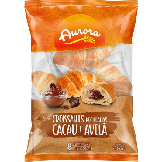 Croissaints recheio de chocolate 8x Aurora 304g