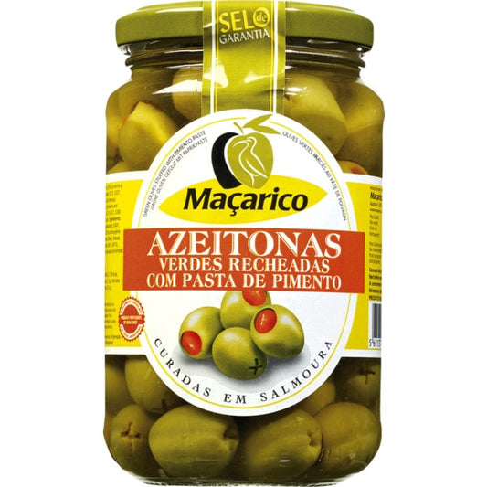 Azeitona verde com recheio maçarico 350g