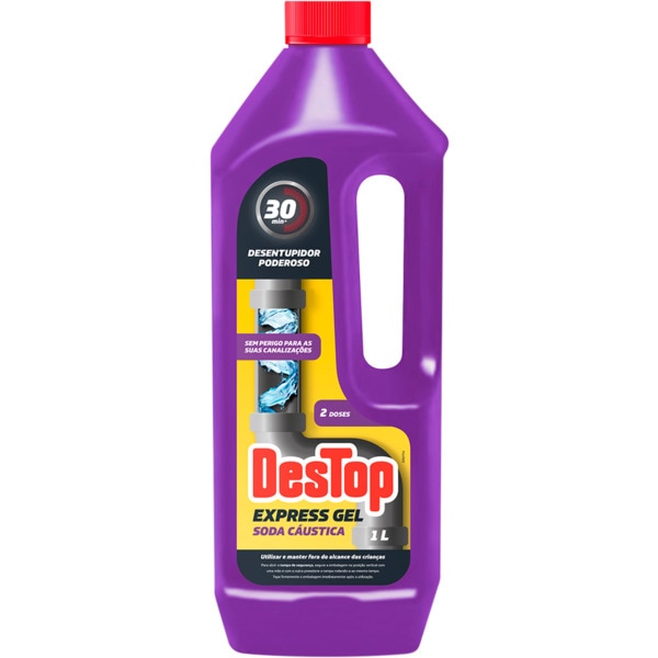 Desintupidor destop Soda Cáustica 30min 1L