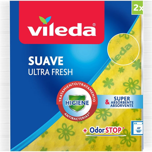 Panos vileda suave 2x Ultra fresh laranja, verde
