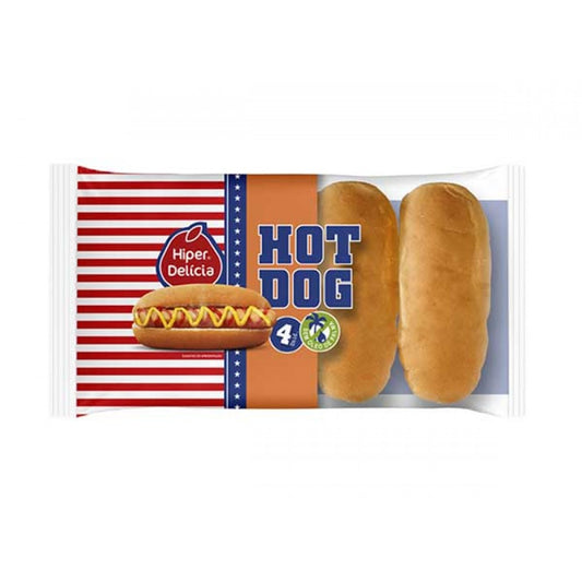 Pão de HotDog 4x HiperDelicia 250g
