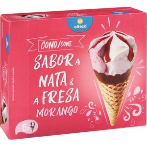 Cornetos Morango e Nata 6x Alteza
