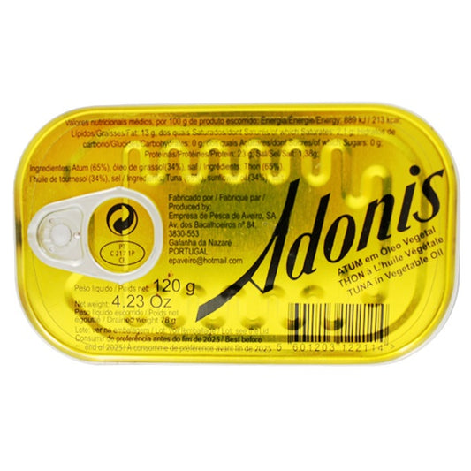 Atum em oleo vegetal adonis 120g