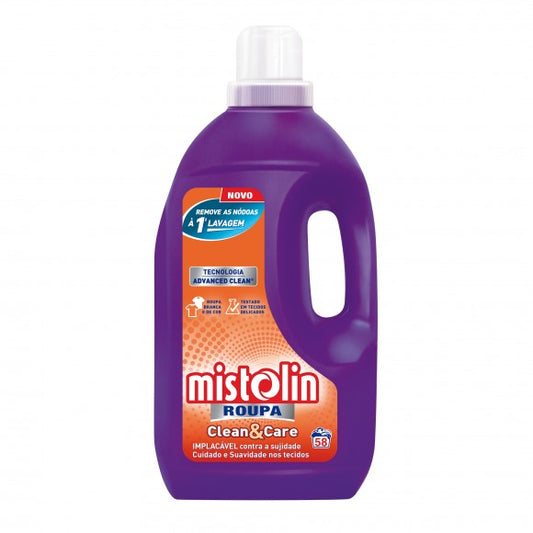 Detergente roupa mistolin 58D. 2,9L