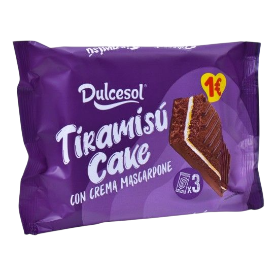 Bolos 3x Tiramisu Cake Dulcesol 114g