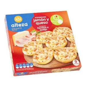 Minis Pizzas Fiambre e Queijo 9x Alteza