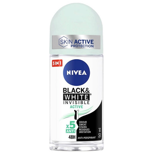 Desodorizante nivea roll black and white invisivel 50ml
