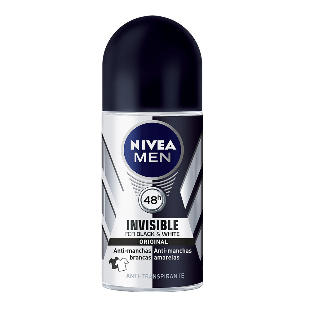 Desodorizante nivea roll black and white original 50ml