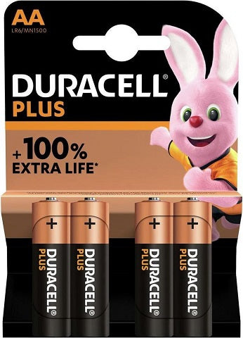 Pilha Duracell Plus AA 4x