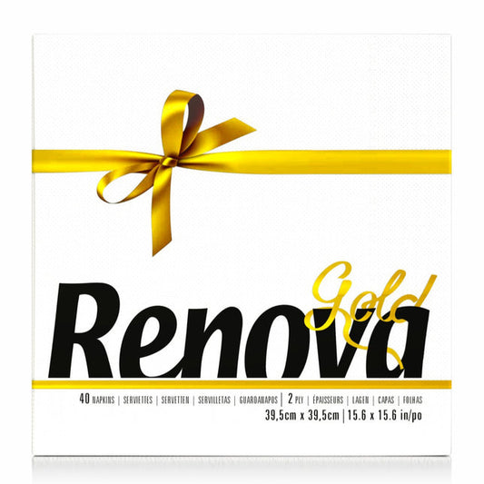 Guardanapos brancos renova gold 40uni.