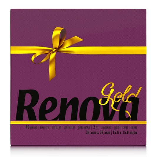 Guardanapos bordeaux renova gold 40uni.