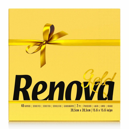 Guardanapos amarelo renova gold 40uni.