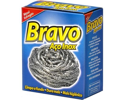 Esfregão bravo aço inox