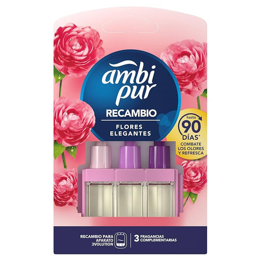 Recarga ambientador 3x Flores Elegantes Ambipur 20ml