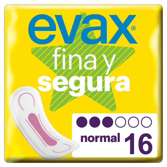 Pensos higienicos evax fina e segura s/alas 16uni.
