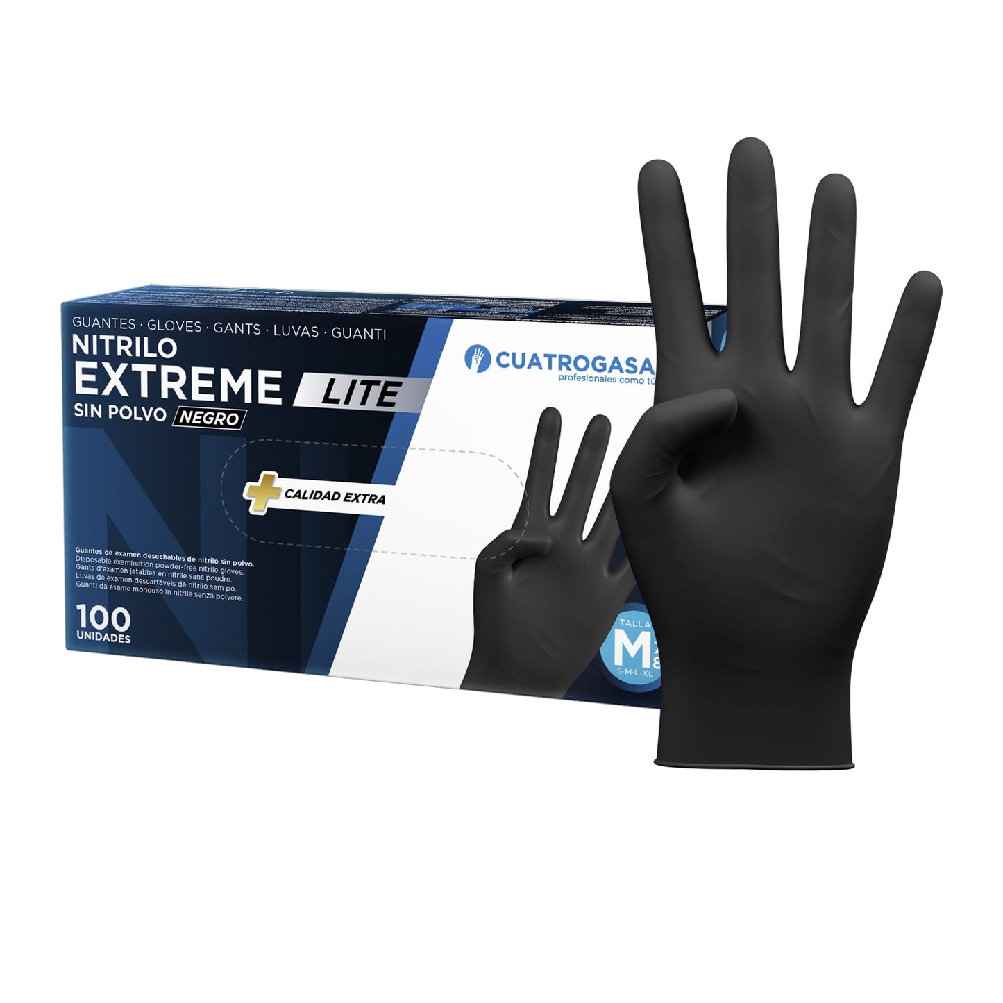 Luvas nitrilo extreme lite negra 100x