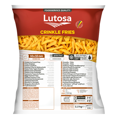 Batatas crinkle ondulada Lutosa 2,5K