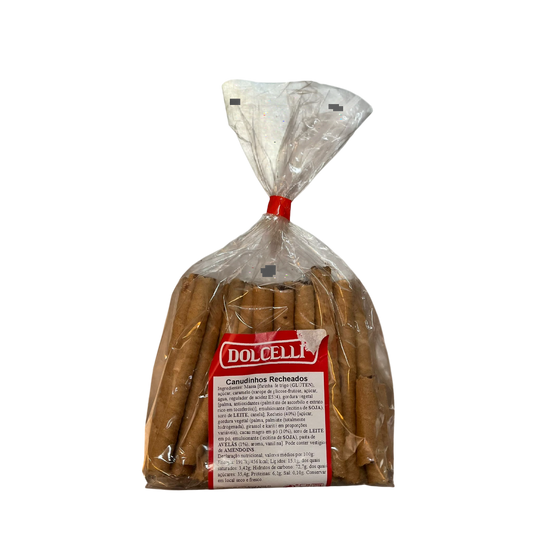 Bolachas canudinhos recheados dolcelli 280g
