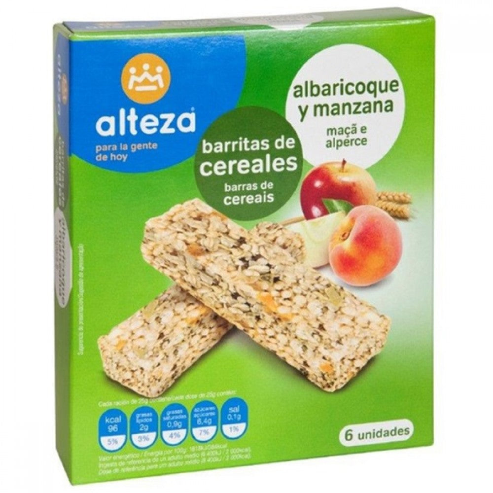 Barritas cereais e maça 6x Alteza 150g