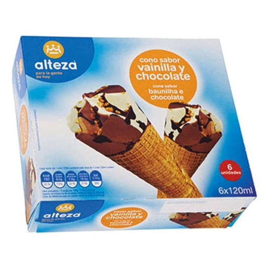 Cornetos Baunilha e Chocolate 6x Alteza