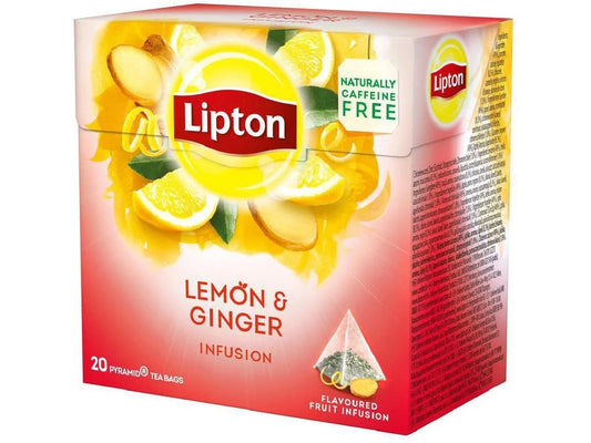 Chá lipton Lemon e Ginger 20saq.